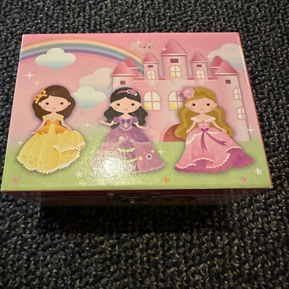 Vintage Princess Castle Jewelry Box for Kids